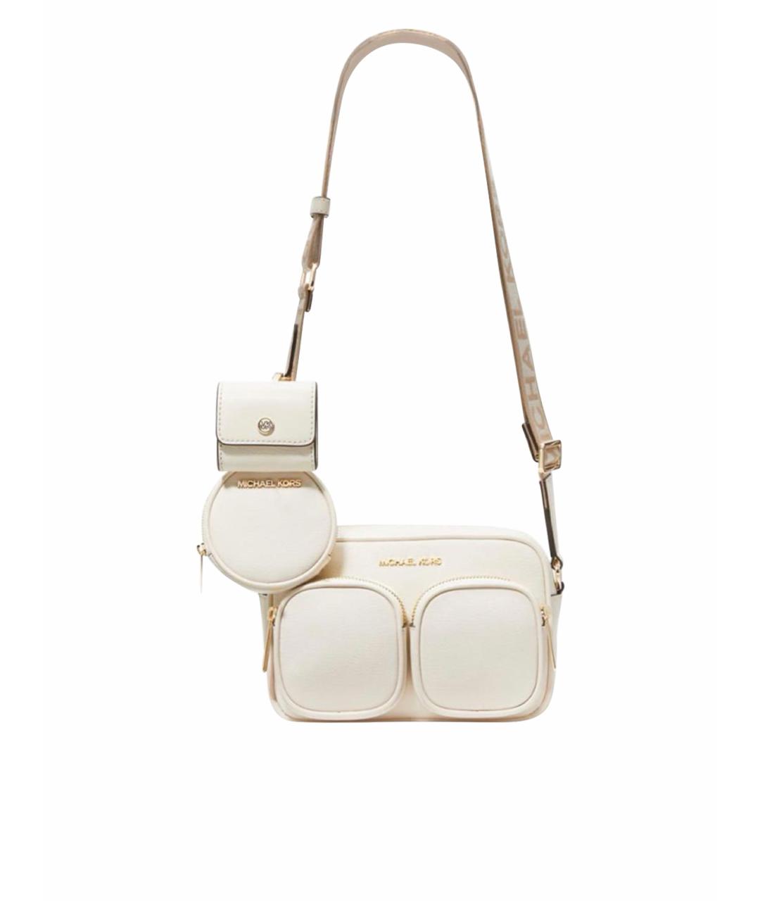 MICHAEL KORS Бежевая кожаная сумка через плечо, фото 1