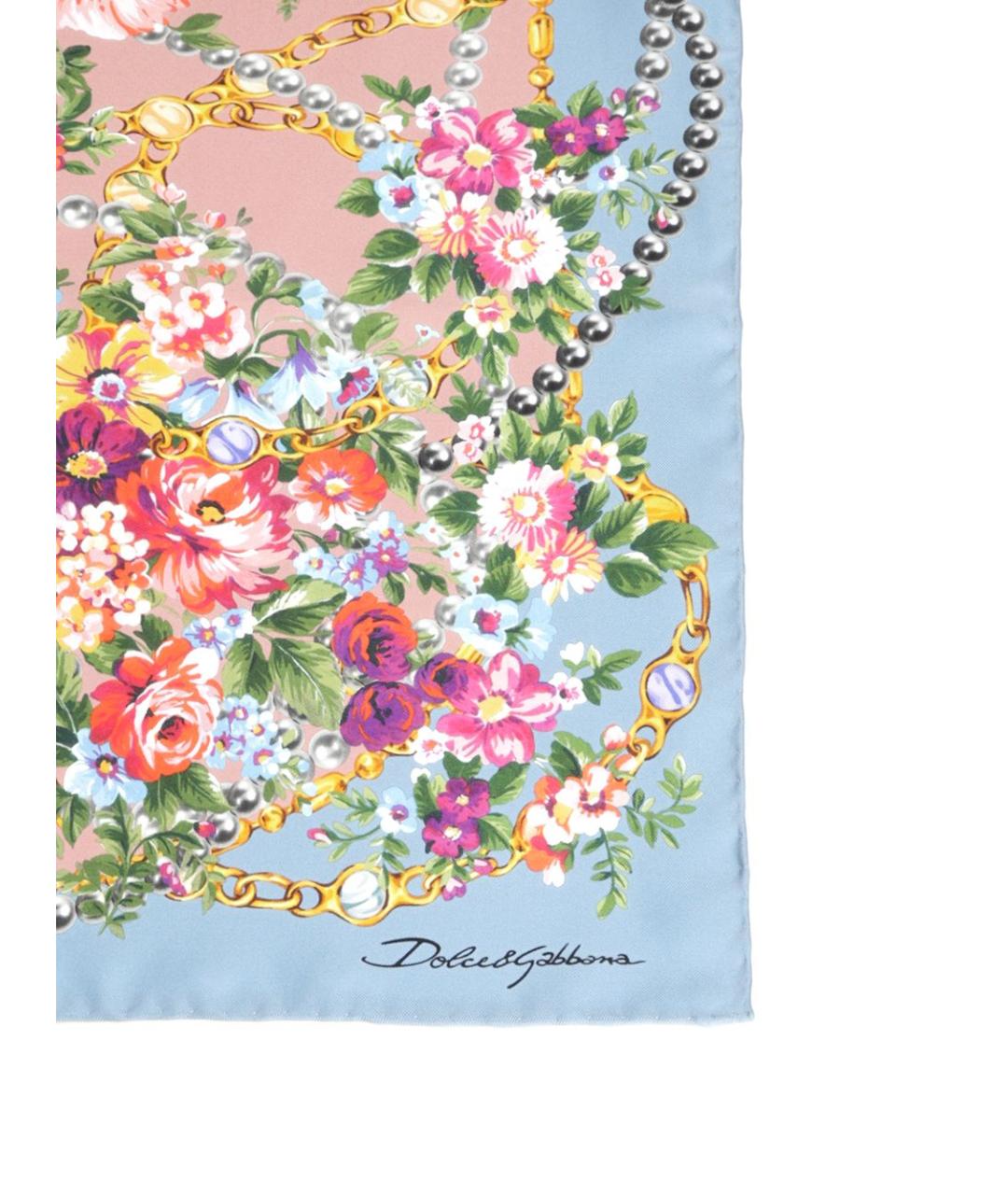 DOLCE&GABBANA Мульти шелковый шарф, фото 2