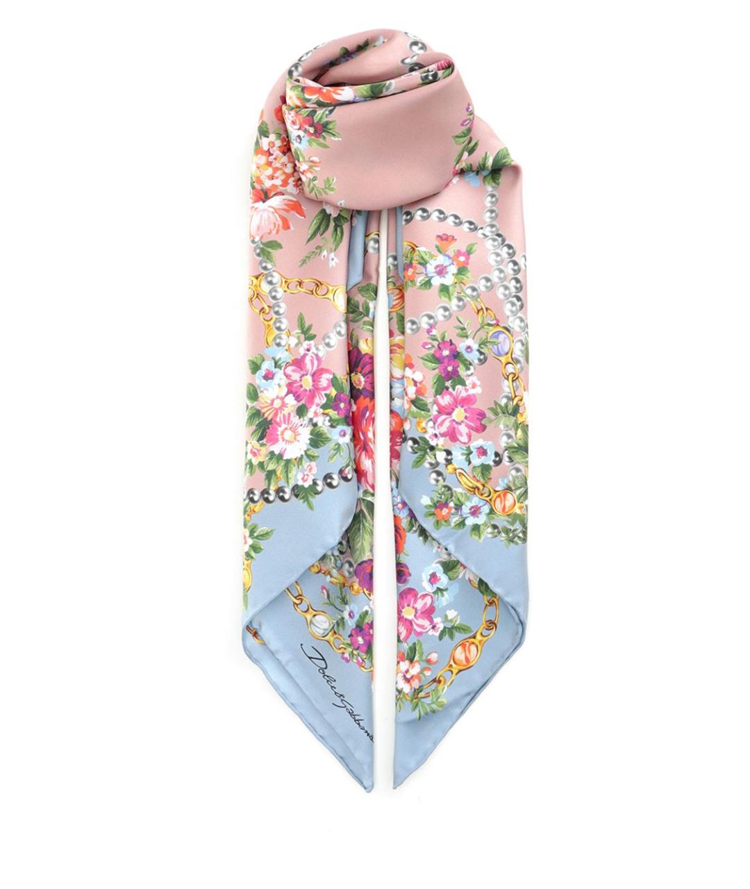 DOLCE&GABBANA Мульти шелковый шарф, фото 1