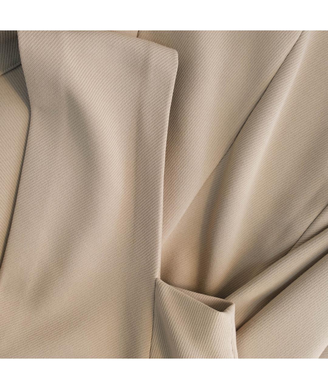 MAJE Бежевое полиэстеровое повседневное платье, фото 4