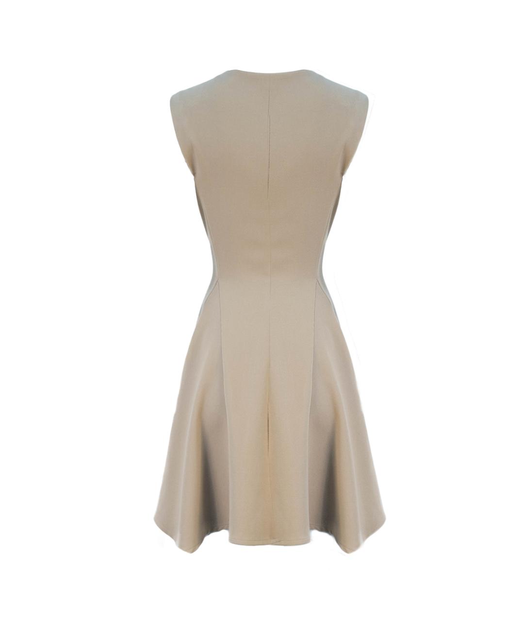 MAJE Бежевое полиэстеровое повседневное платье, фото 2