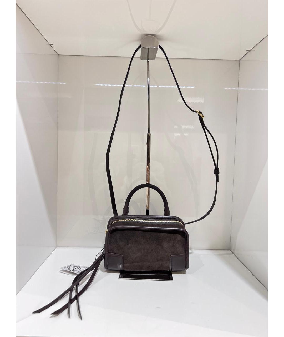 LOEWE Коричневая замшевая сумка через плечо, фото 2