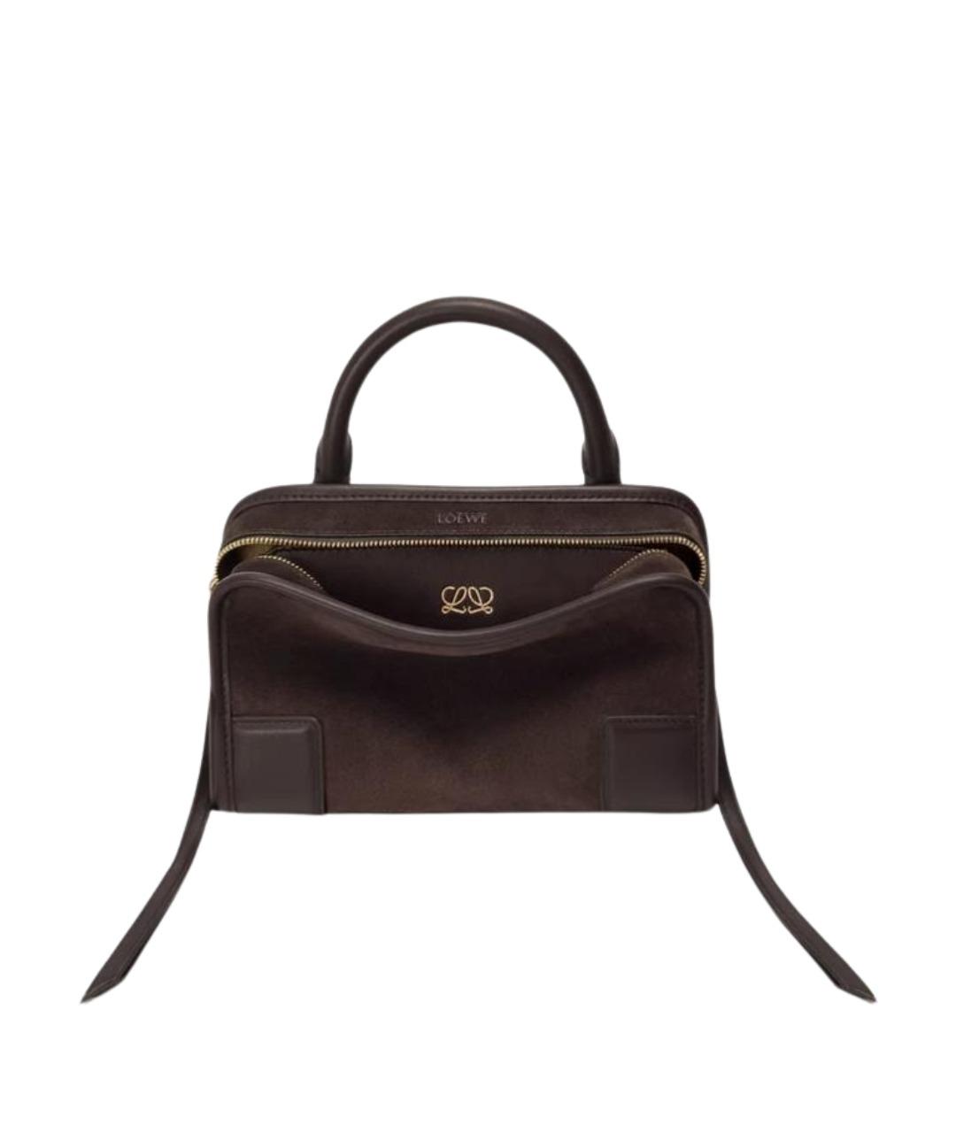 LOEWE Коричневая замшевая сумка через плечо, фото 1