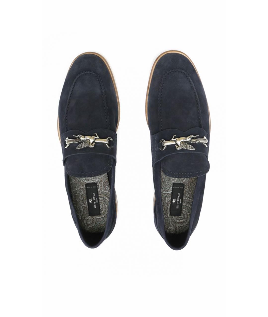ETRO Синие замшевые лоферы, фото 4