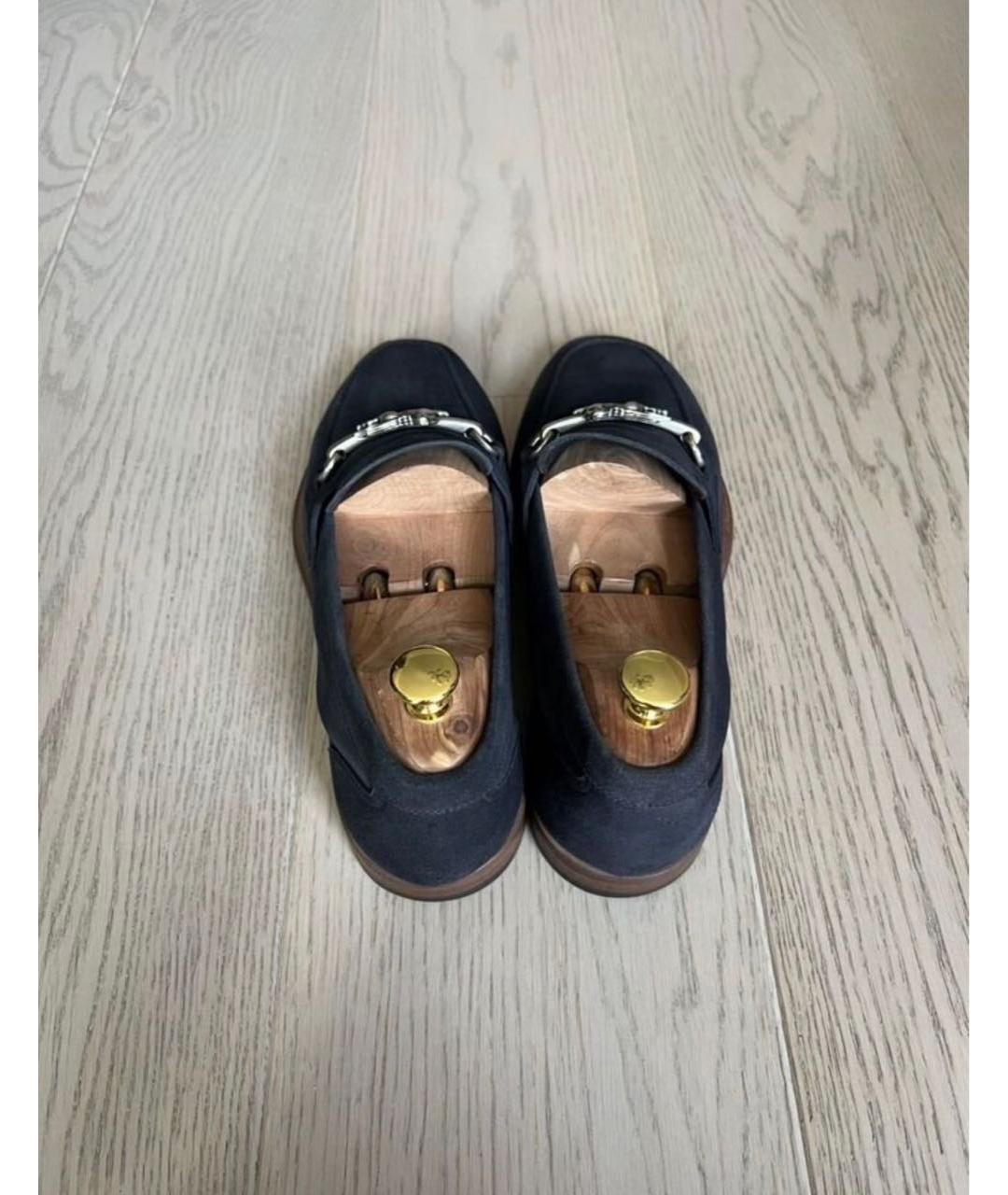 ETRO Синие замшевые лоферы, фото 7
