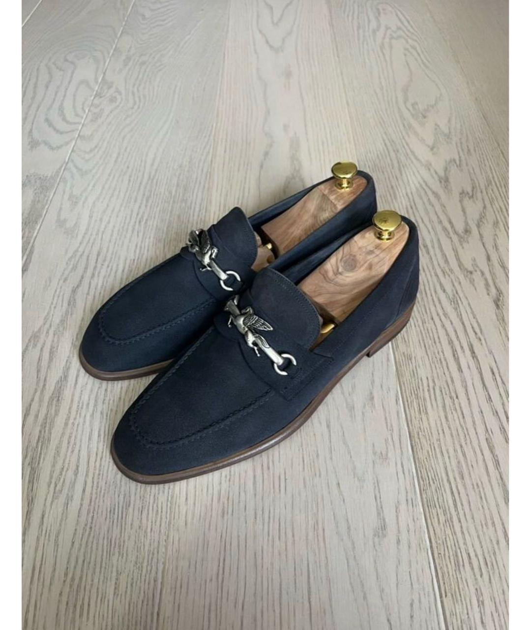 ETRO Синие замшевые лоферы, фото 5