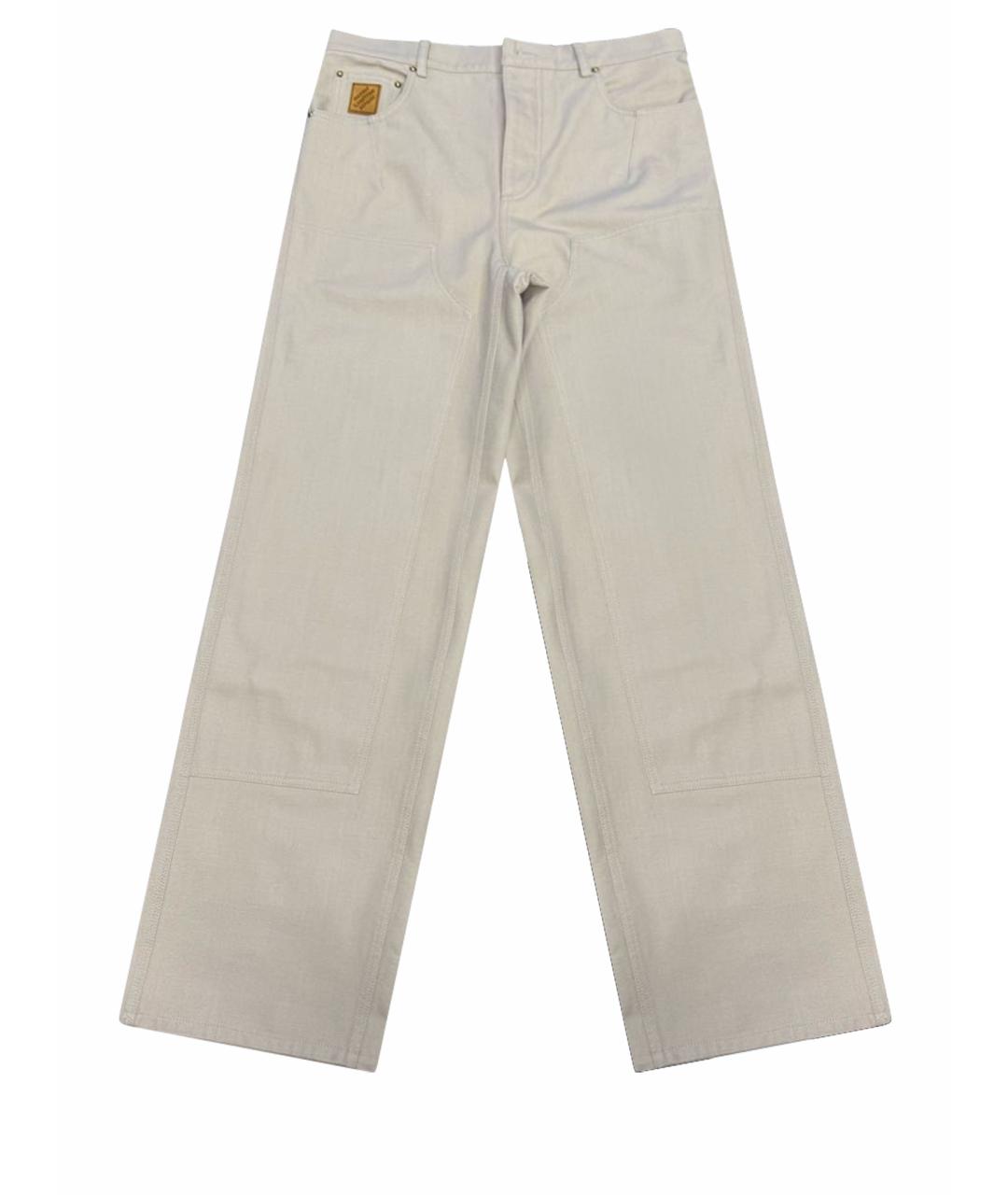 LOUIS VUITTON Бежевые хлопковые брюки широкие, фото 1