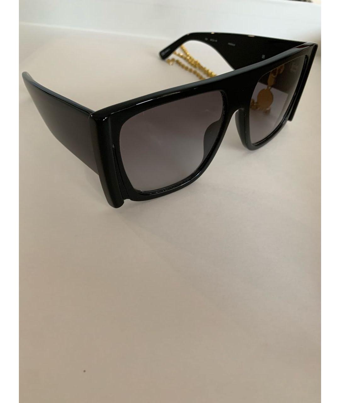 LINDA FARROW Черные пластиковые солнцезащитные очки, фото 2