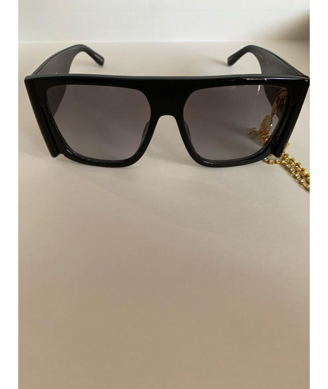 LINDA FARROW Черные пластиковые солнцезащитные очки, фото 5