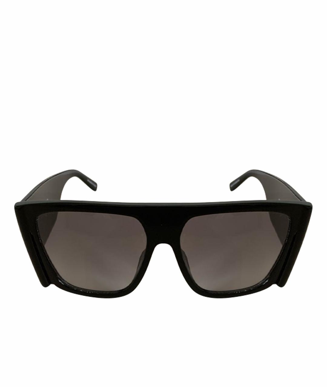 LINDA FARROW Черные пластиковые солнцезащитные очки, фото 1
