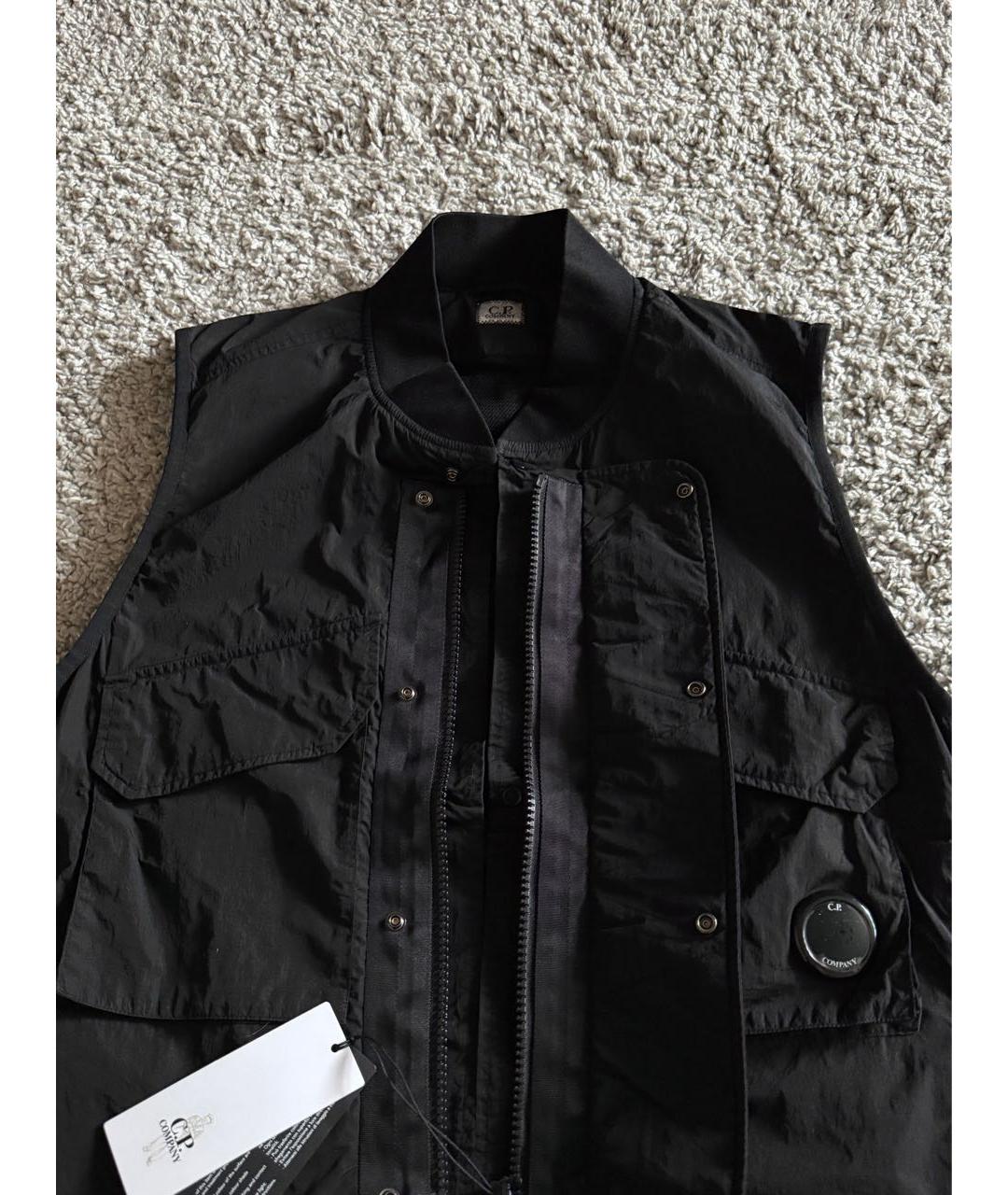 CP COMPANY Черный полиэстеровый жилет, фото 6
