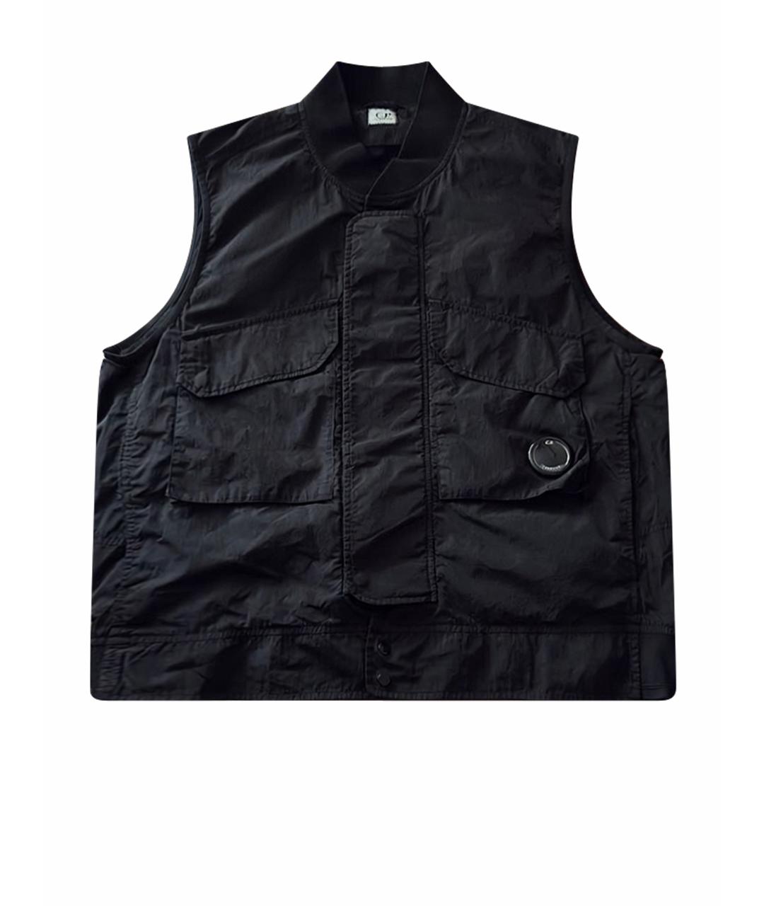 CP COMPANY Черный полиэстеровый жилет, фото 1