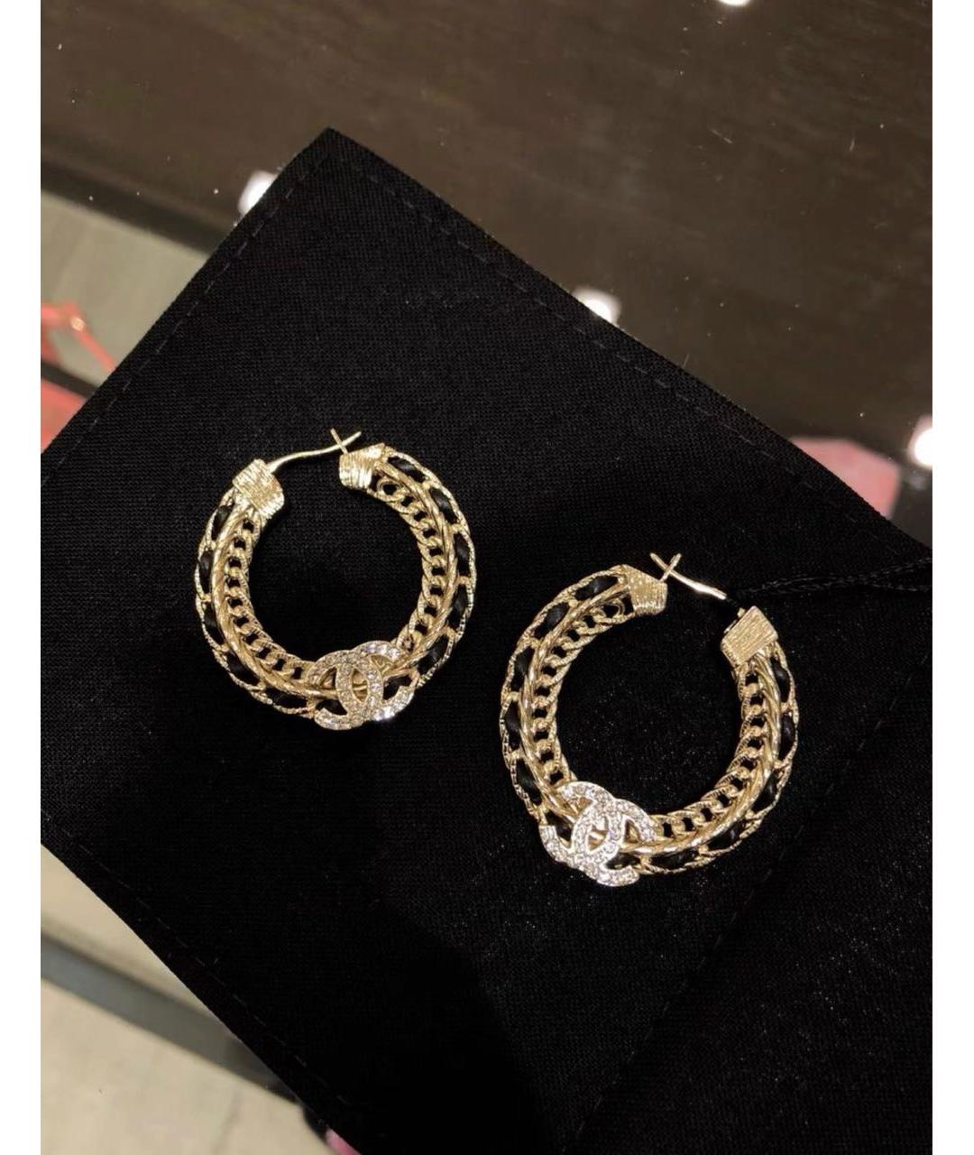 CHANEL Золотые серьги, фото 3