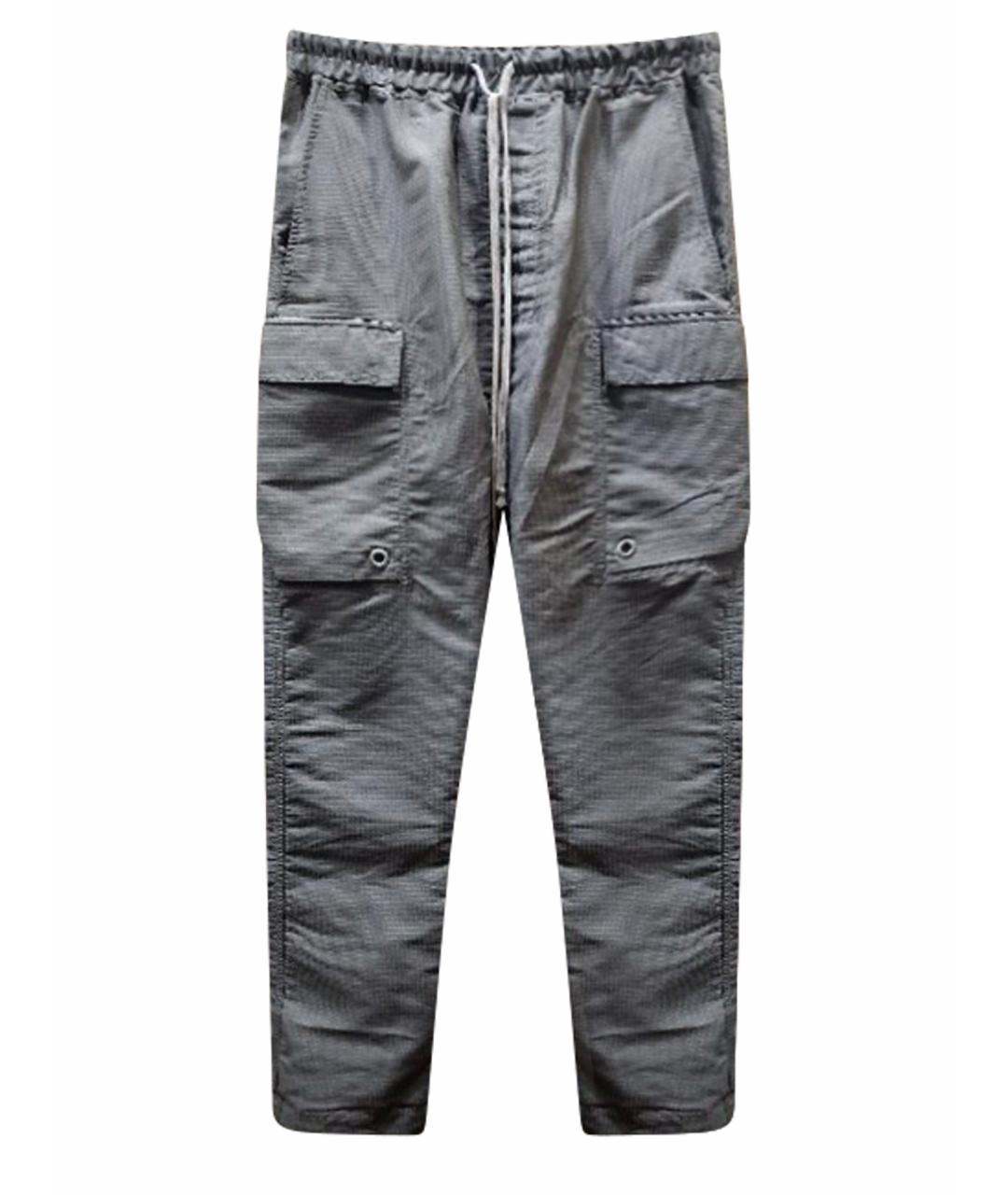 RICK OWENS Коричневые полиэстеровые повседневные брюки, фото 1