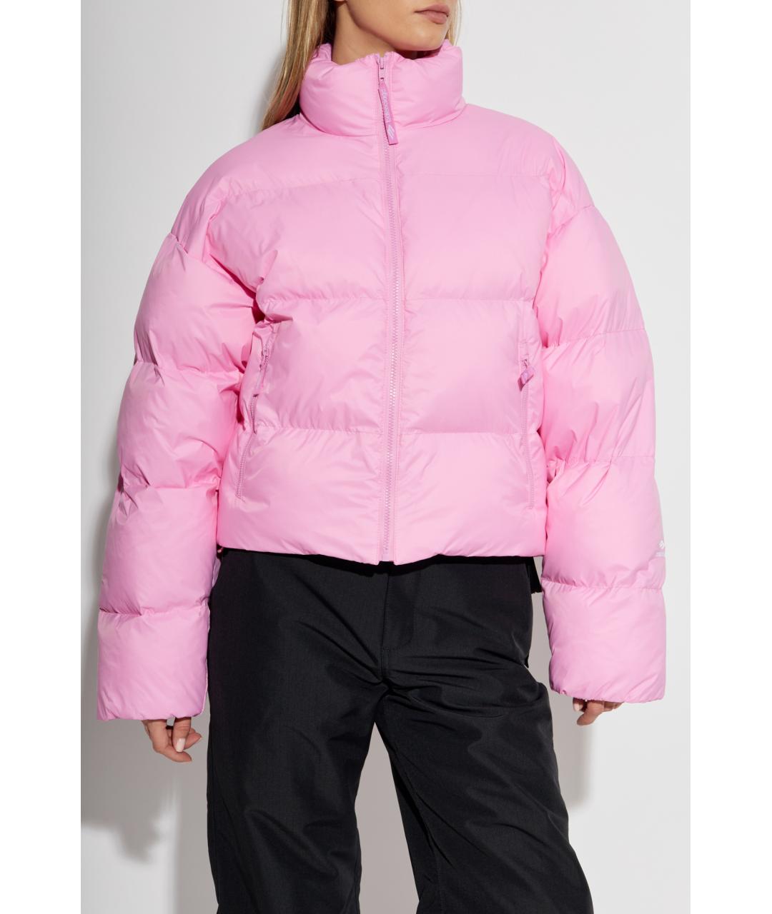 BALENCIAGA Розовый полиэстеровый пуховик, фото 3