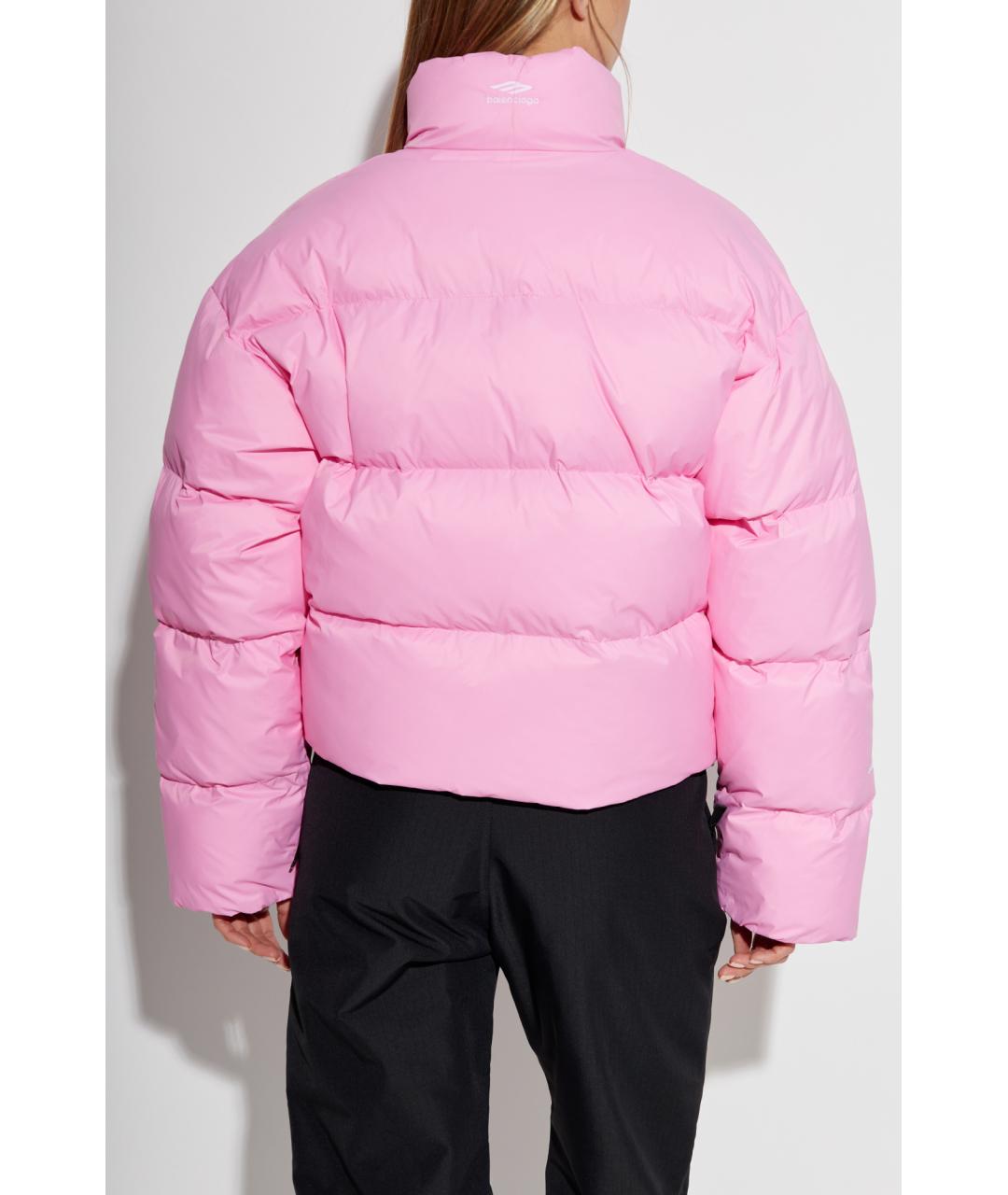 BALENCIAGA Розовый полиэстеровый пуховик, фото 4