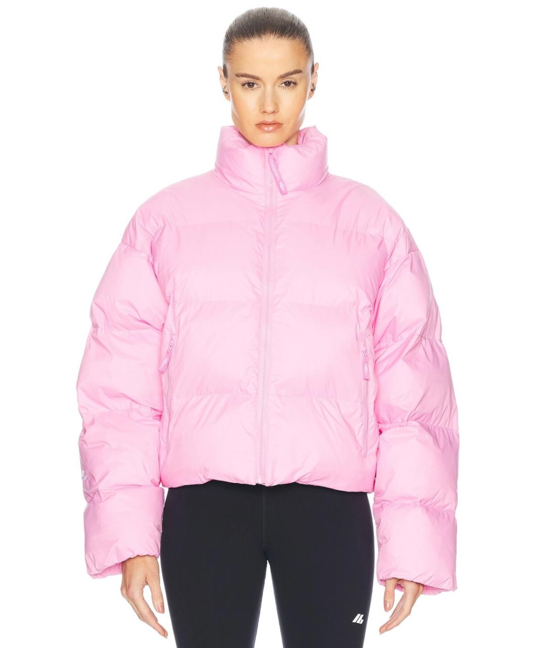 BALENCIAGA Розовый полиэстеровый пуховик, фото 6