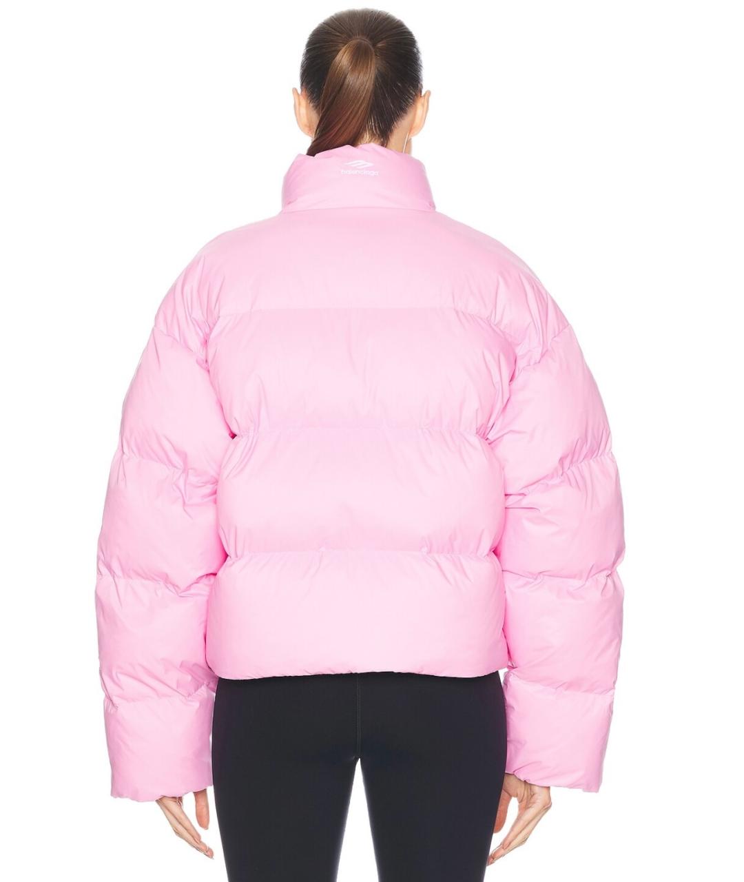 BALENCIAGA Розовый полиэстеровый пуховик, фото 8