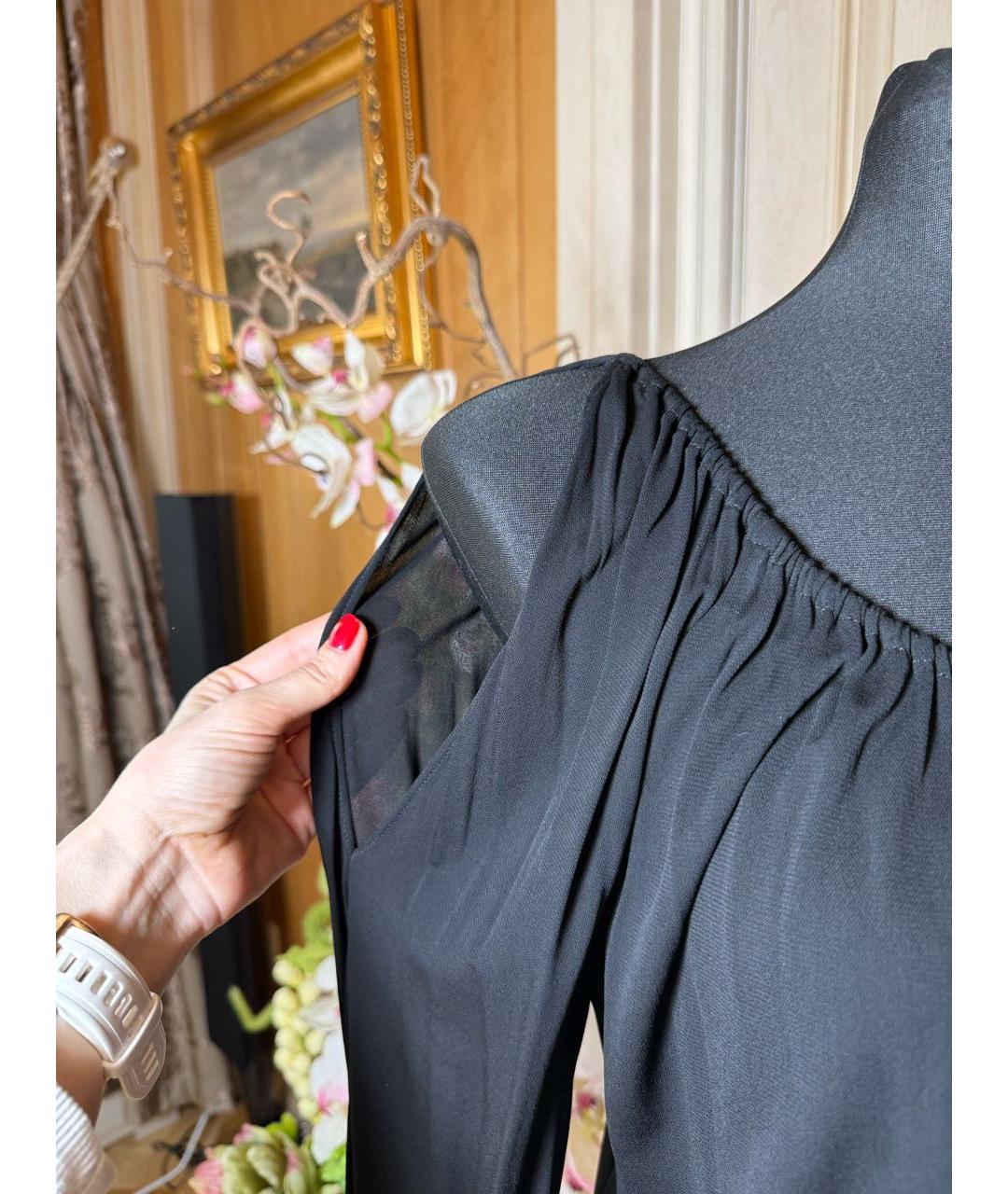 GUCCI Черная вискозная блузы, фото 4