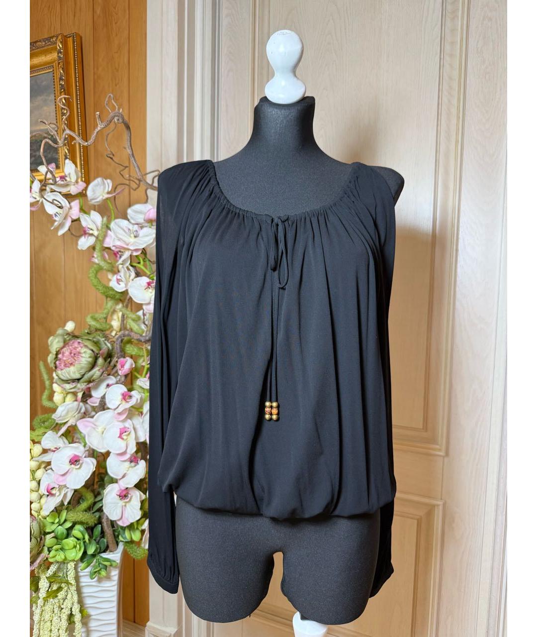 GUCCI Черная вискозная блузы, фото 9