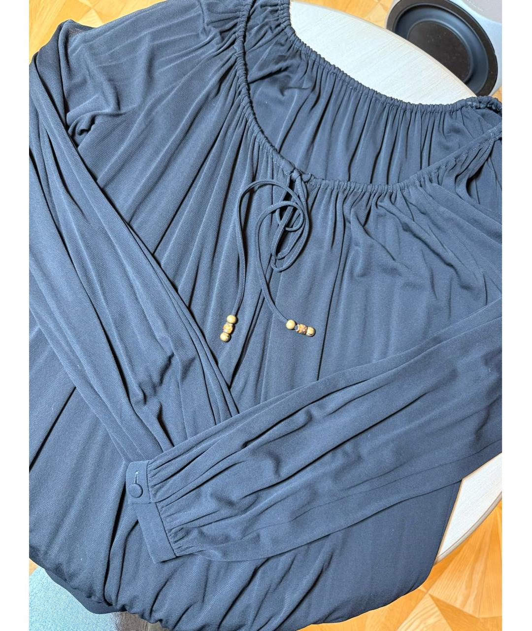 GUCCI Черная вискозная блузы, фото 8