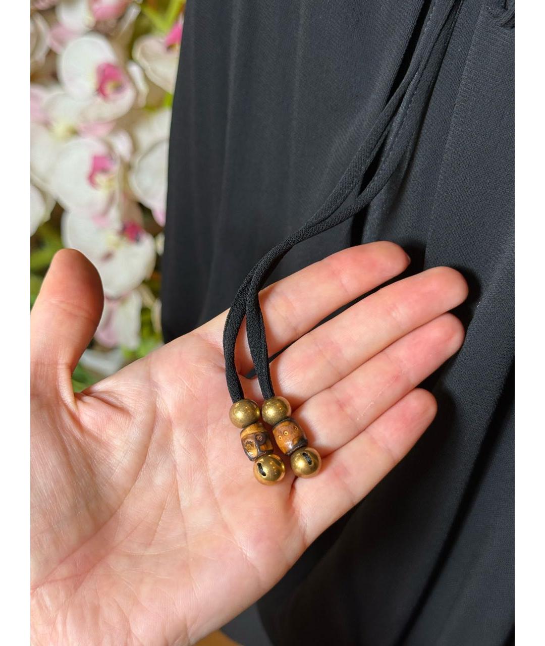 GUCCI Черная вискозная блузы, фото 5