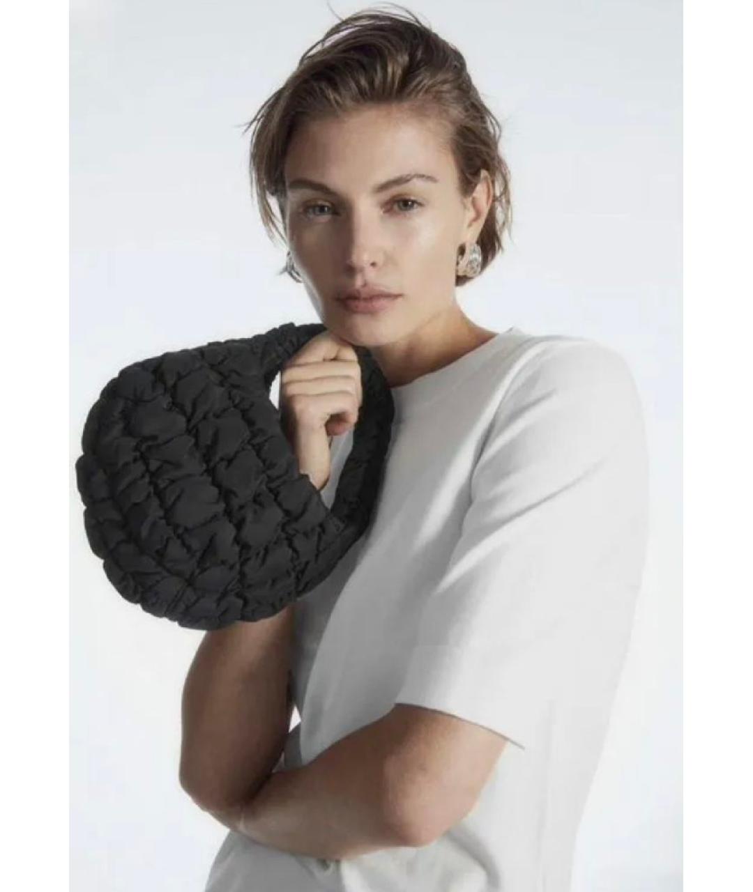 COS Черная сумка с короткими ручками, фото 2