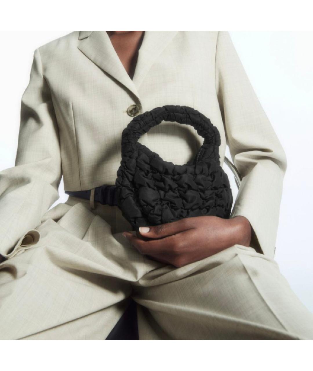 COS Черная сумка с короткими ручками, фото 6