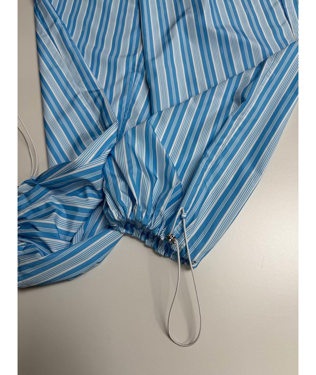 12 STOREEZ Голубые полиэстеровые брюки широкие, фото 3