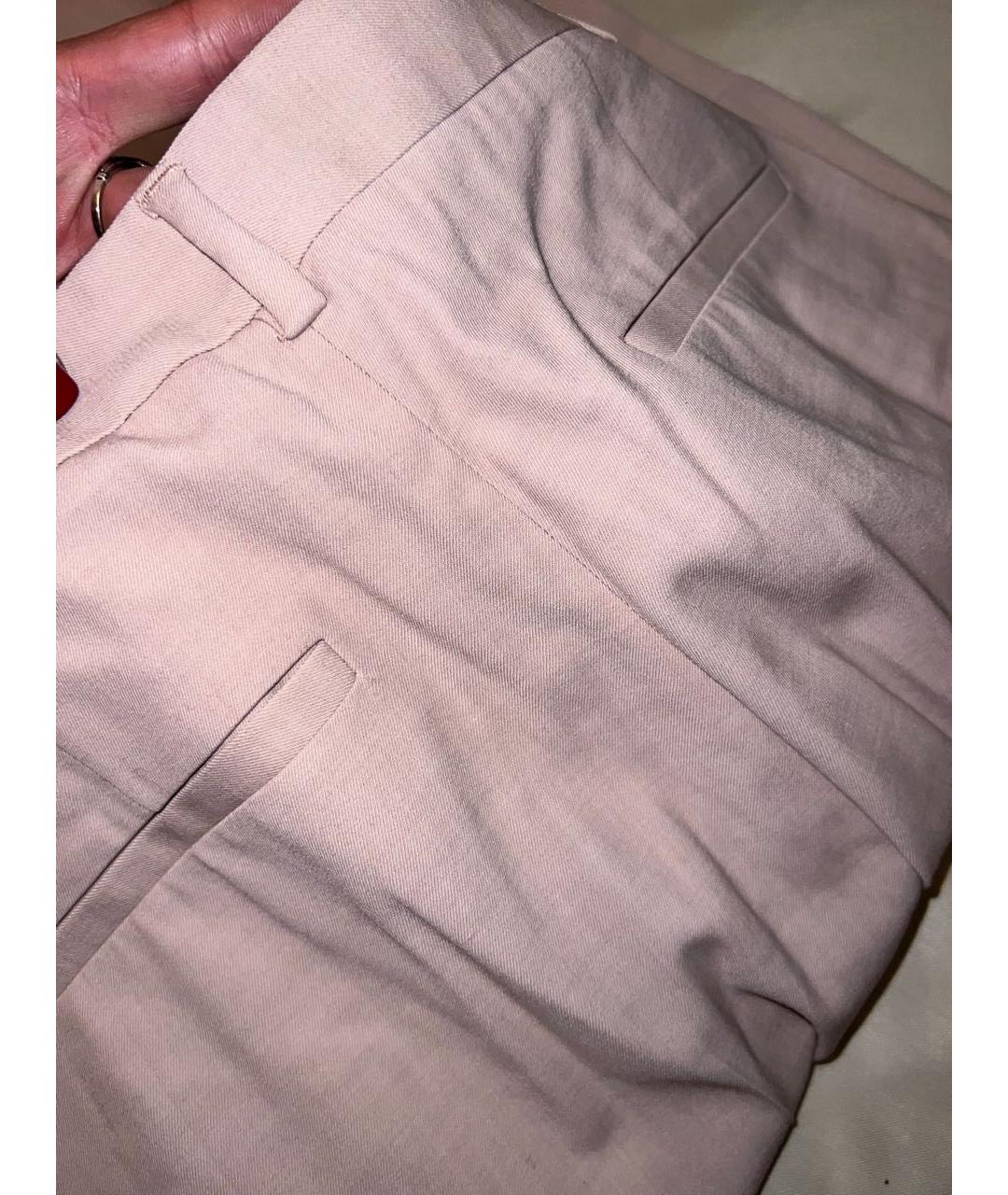 RED VALENTINO Розовые вискозные прямые брюки, фото 6