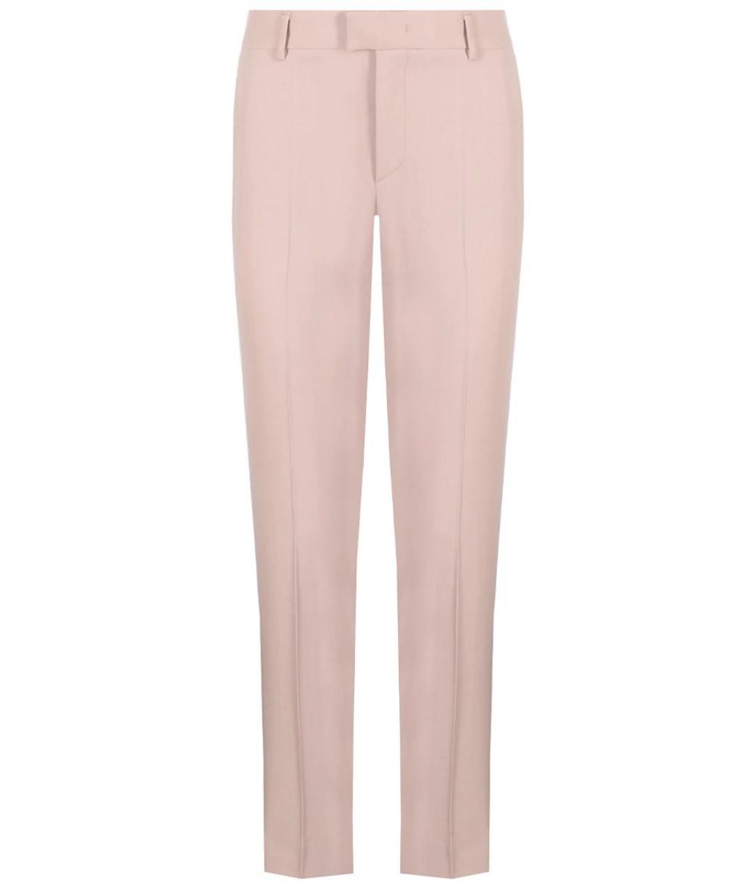 RED VALENTINO Розовые вискозные прямые брюки, фото 7