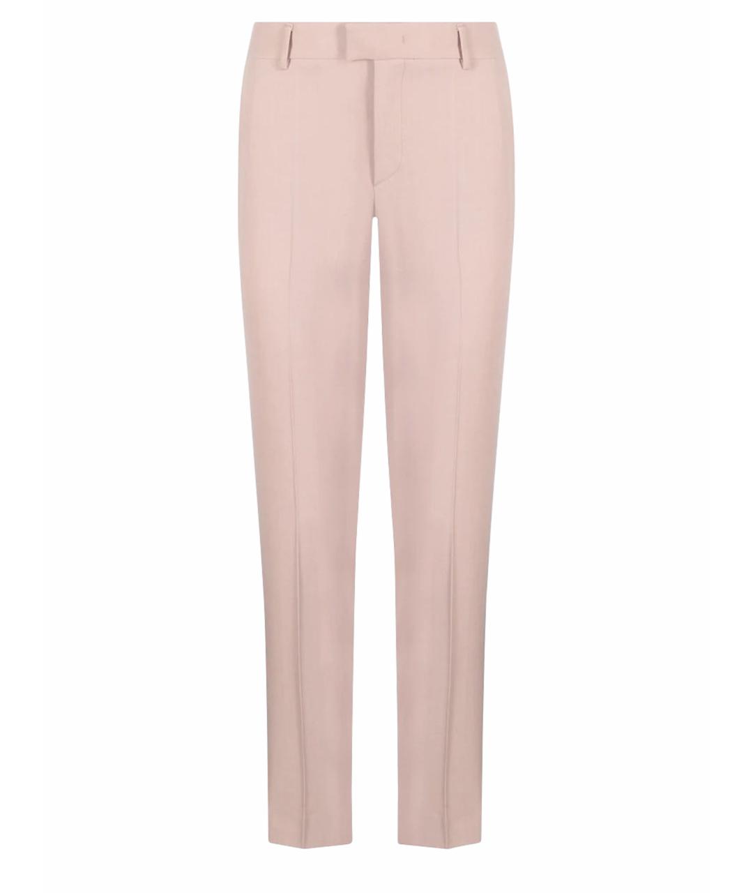 RED VALENTINO Розовые вискозные прямые брюки, фото 1