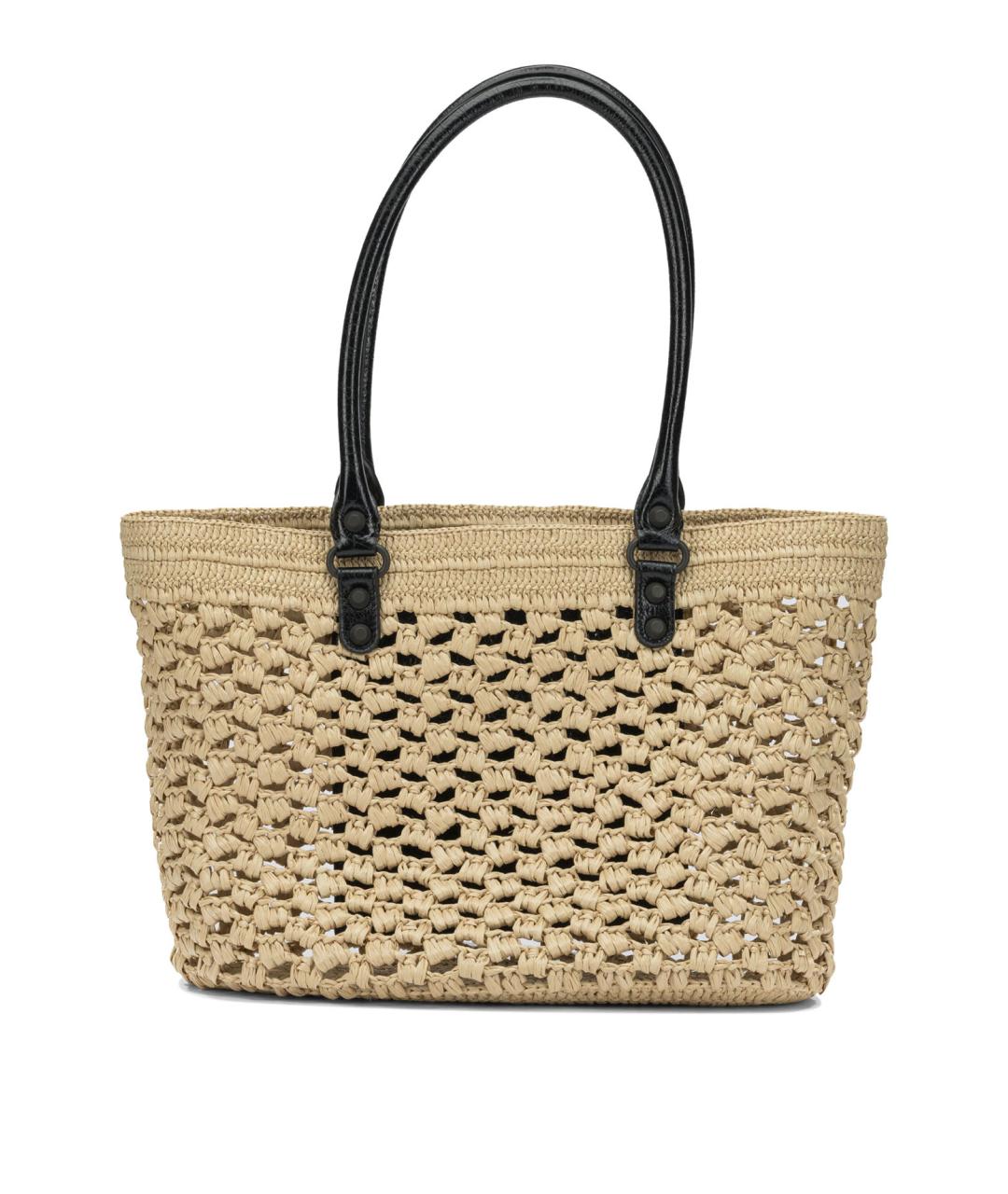 BALENCIAGA Бежевая пелетеная сумка тоут, фото 3