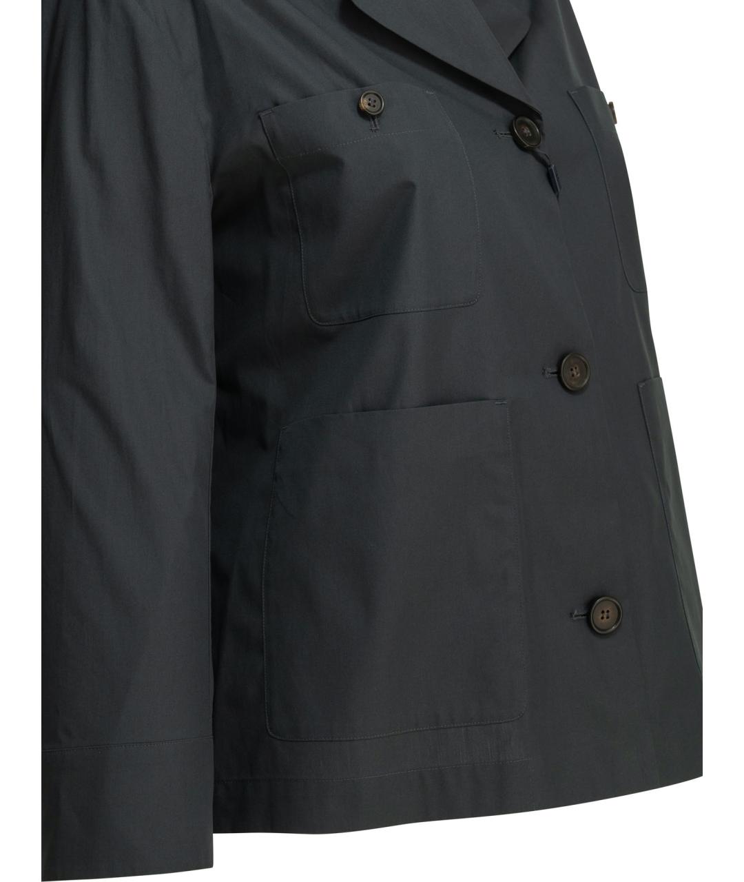 'S MAX MARA Синяя хлопковая рубашка, фото 4