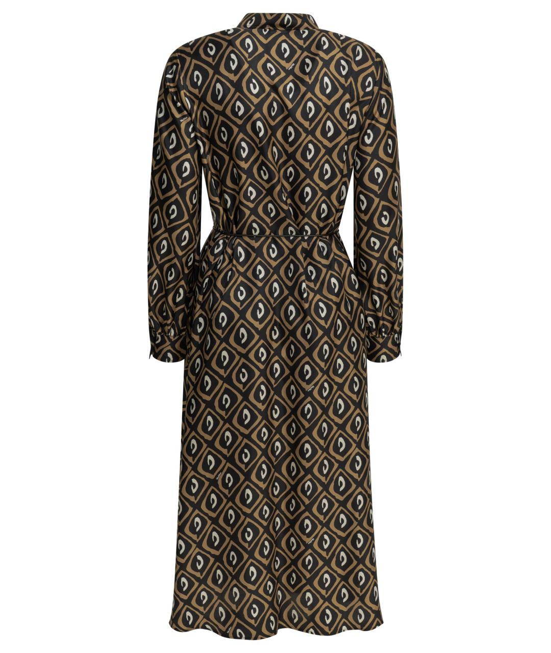 MAX MARA Черное шелковое повседневное платье, фото 2