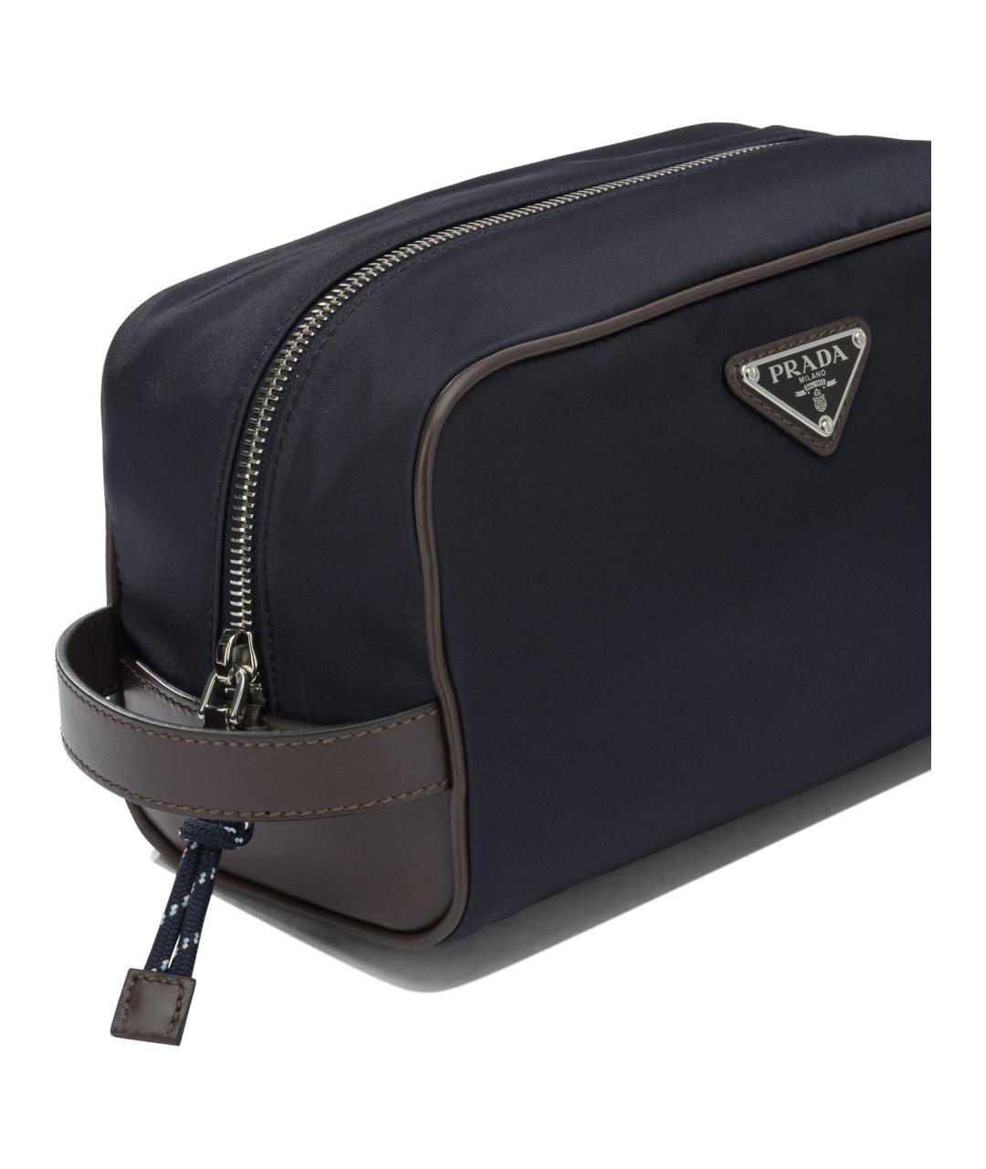 PRADA Синяя тканевая барсетка, фото 4