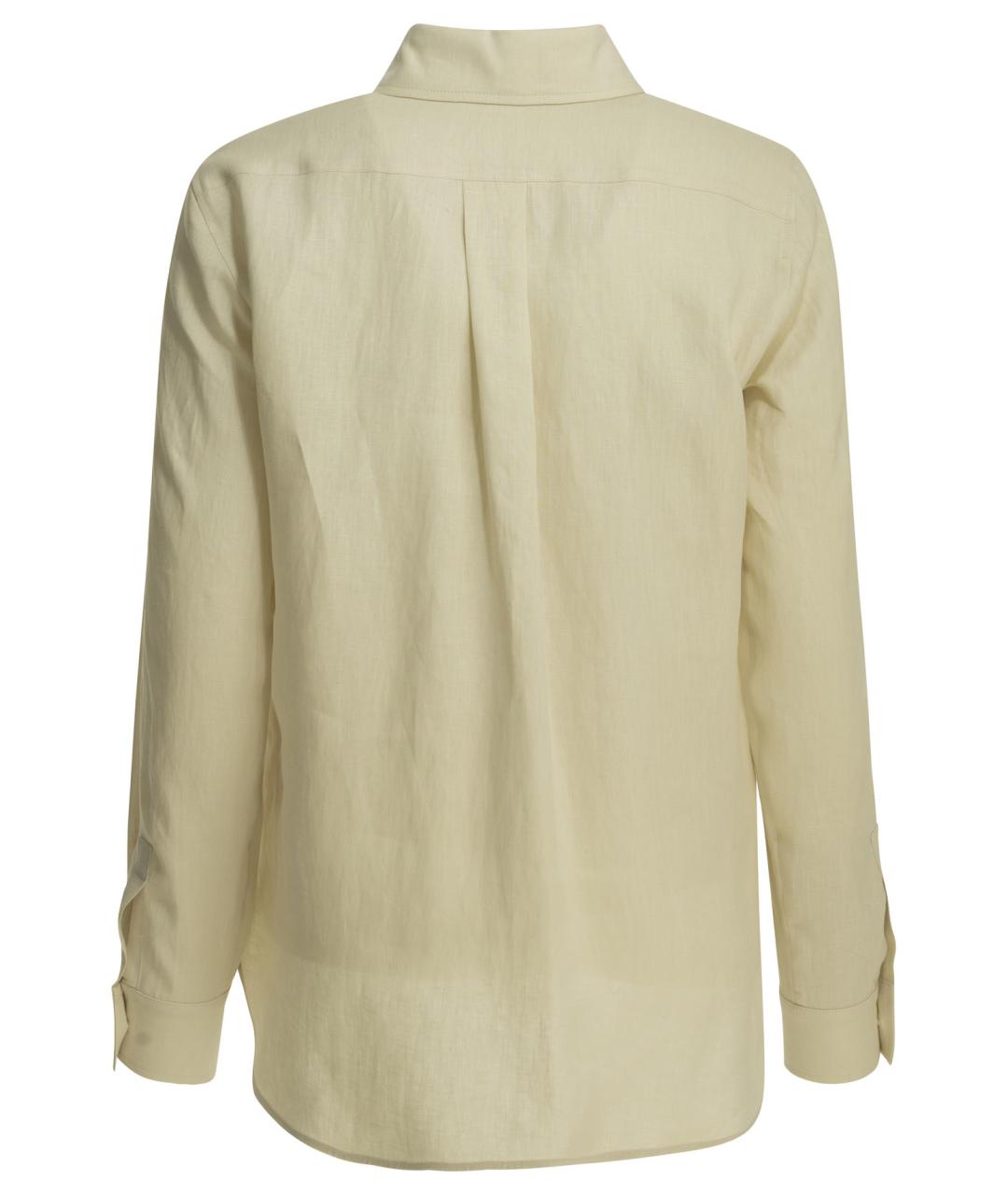 MAX MARA Бежевая льняная рубашка, фото 2