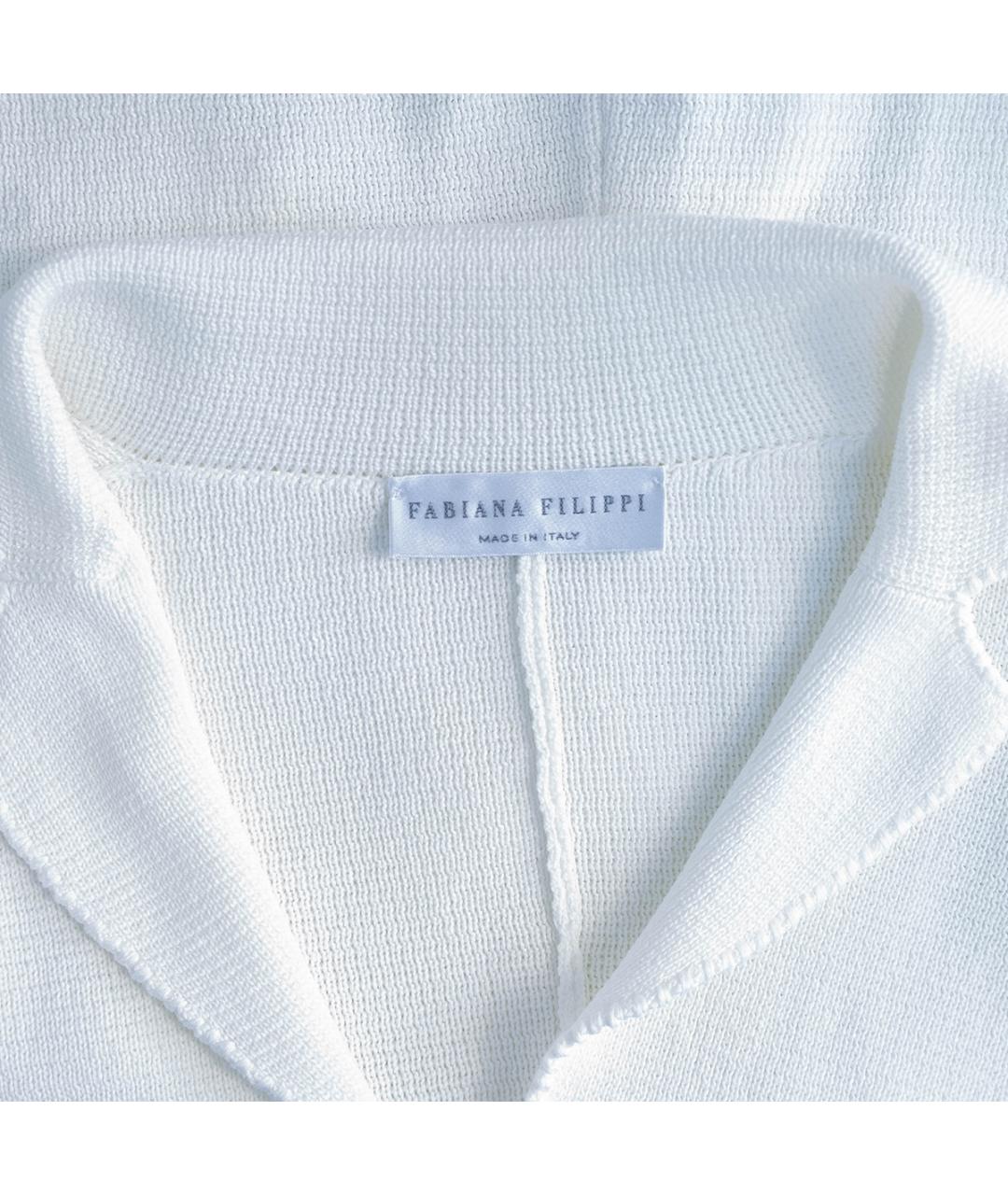 FABIANA FILIPPI Белый хлопковый жакет/пиджак, фото 3