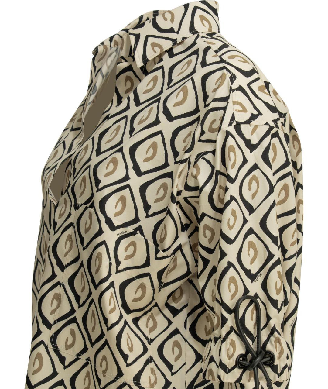MAX MARA Бежевая хлопковая рубашка, фото 4