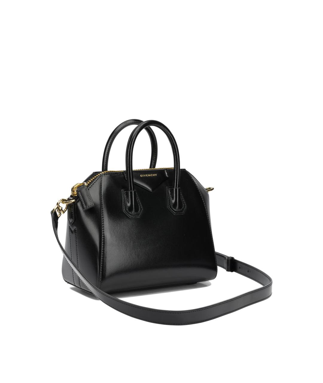 GIVENCHY Черная кожаная сумка тоут, фото 2