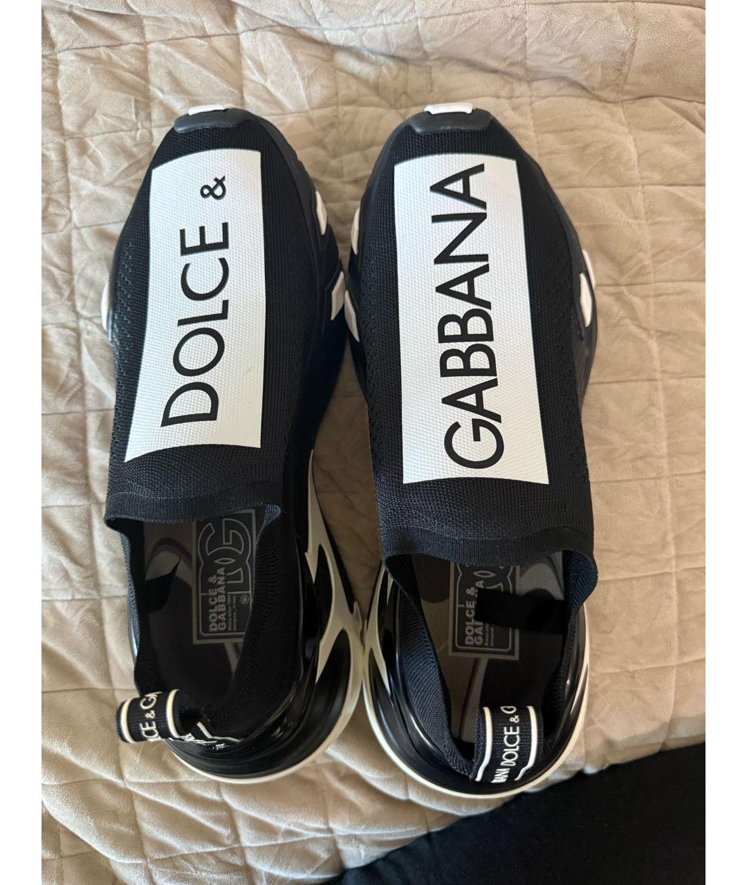 DOLCE&GABBANA Черные низкие кроссовки / кеды, фото 3