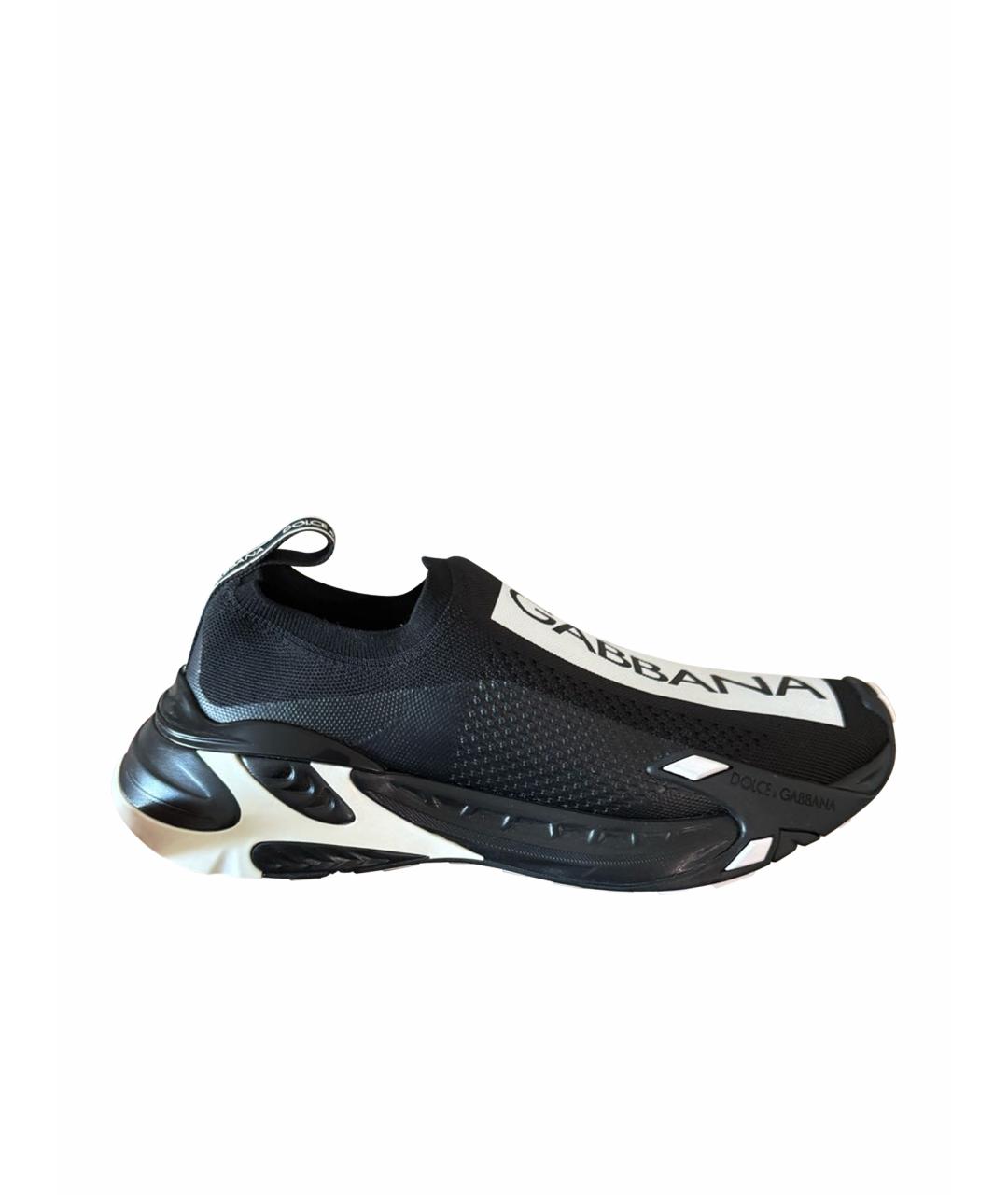 DOLCE&GABBANA Черные низкие кроссовки / кеды, фото 1