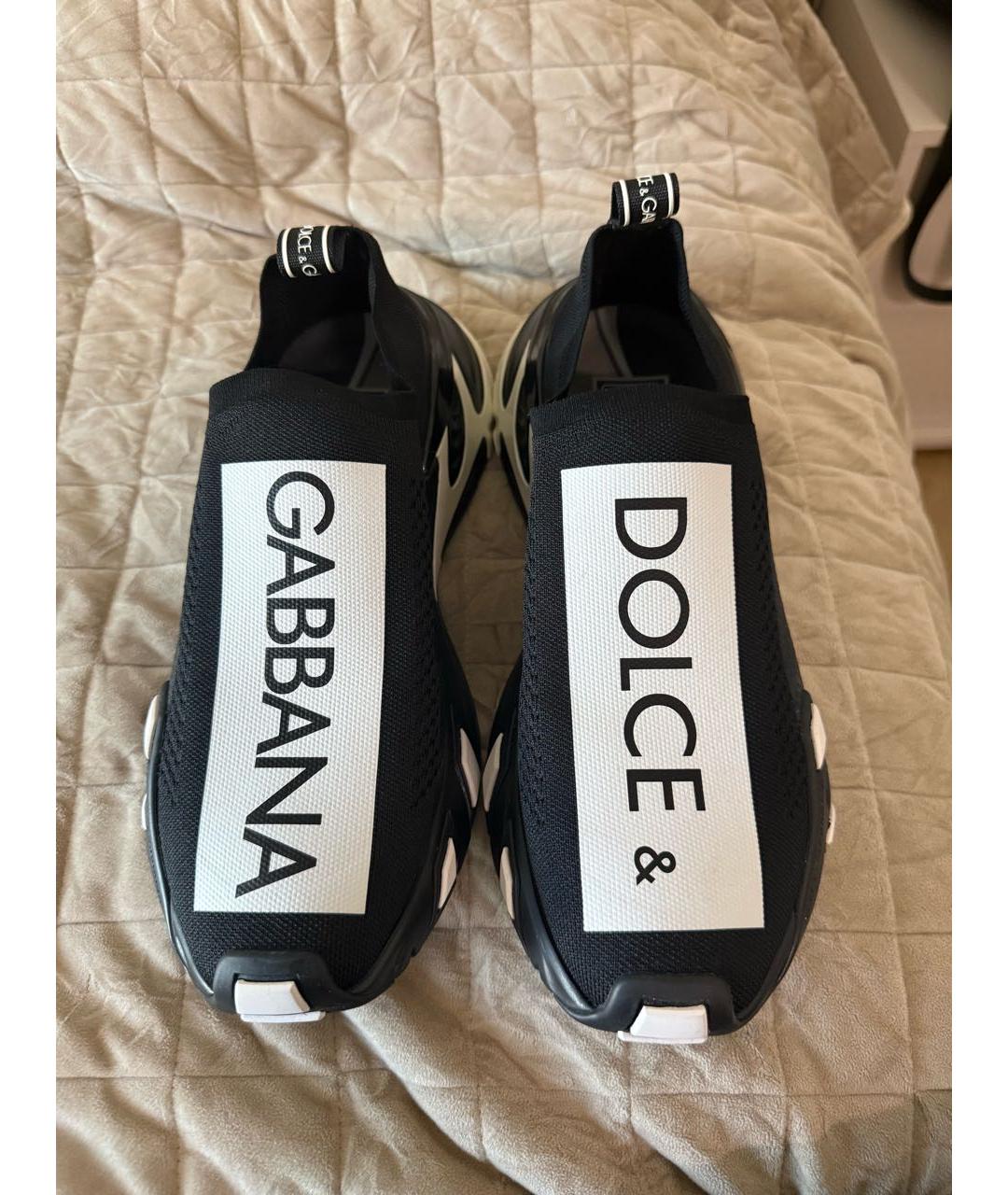 DOLCE&GABBANA Черные низкие кроссовки / кеды, фото 2