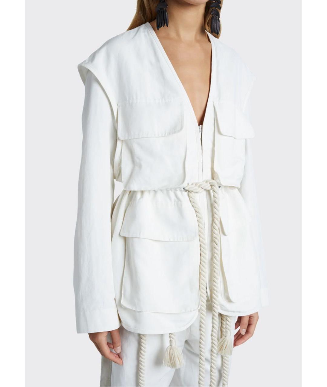 STELLA MCCARTNEY Белый хлопковый жакет/пиджак, фото 3