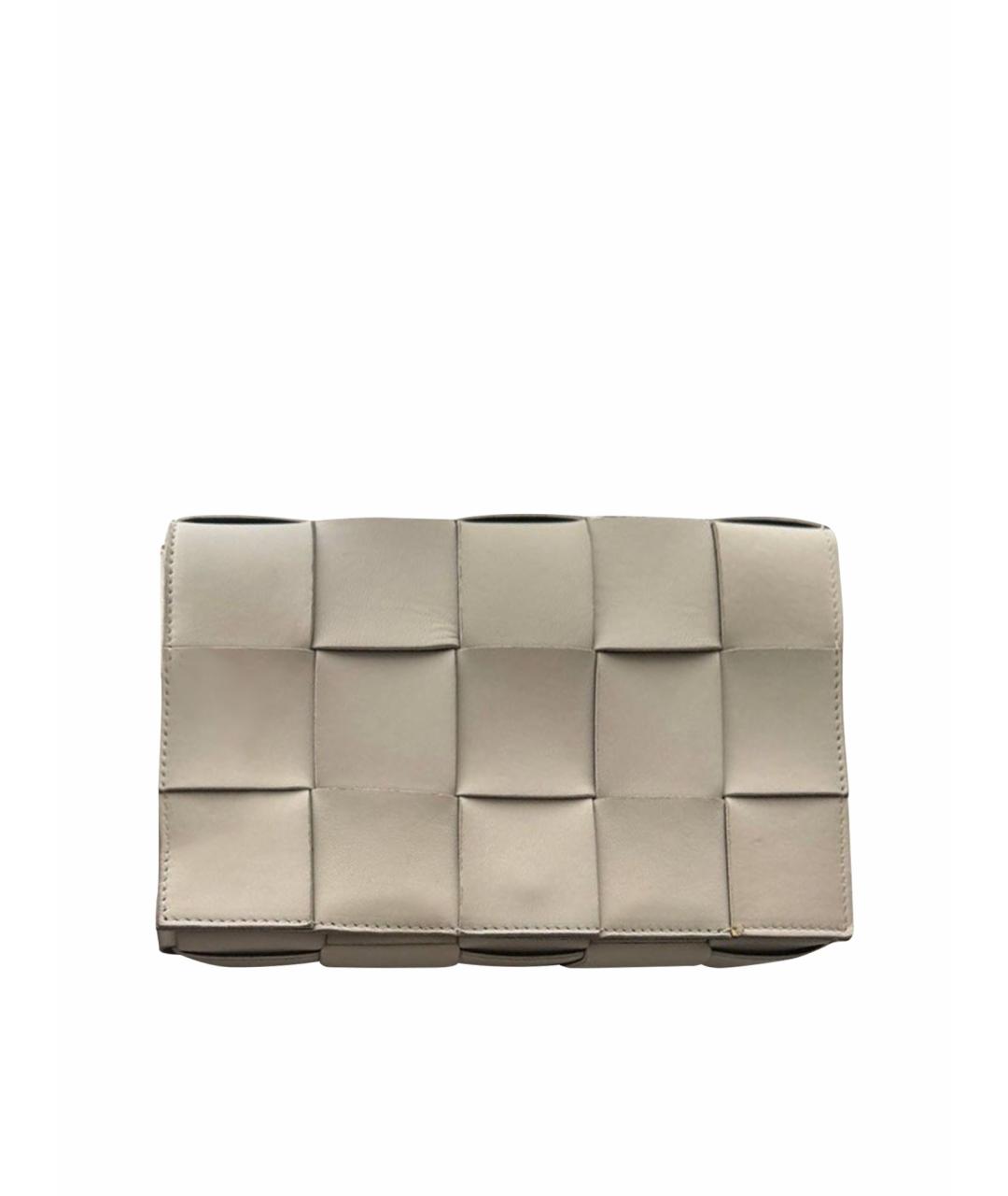 BOTTEGA VENETA Белая сумка через плечо из искусственной кожи, фото 1