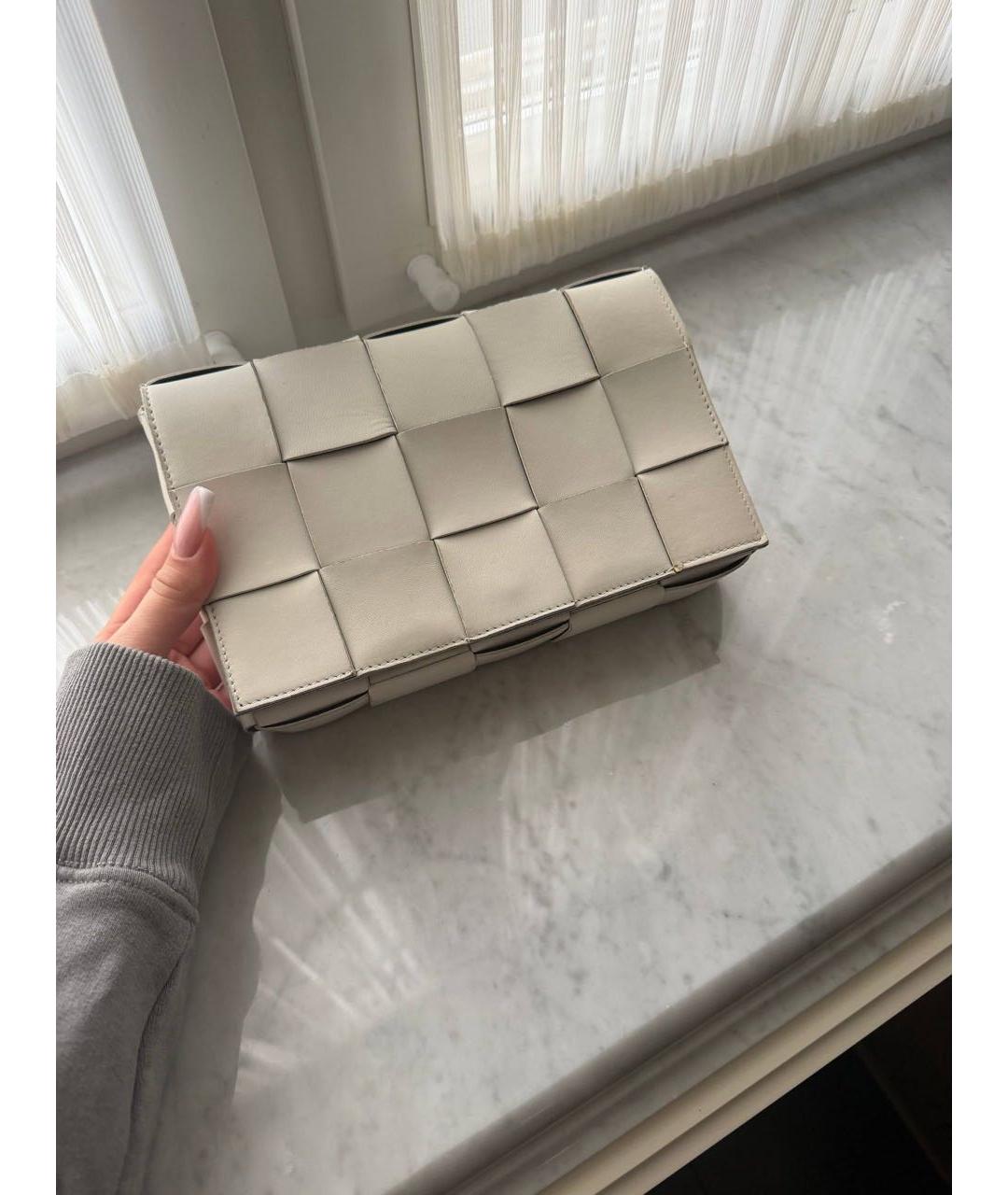 BOTTEGA VENETA Белая сумка через плечо из искусственной кожи, фото 5