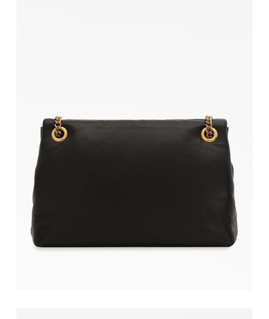 DOLCE&GABBANA Черная кожаная сумка через плечо, фото 3