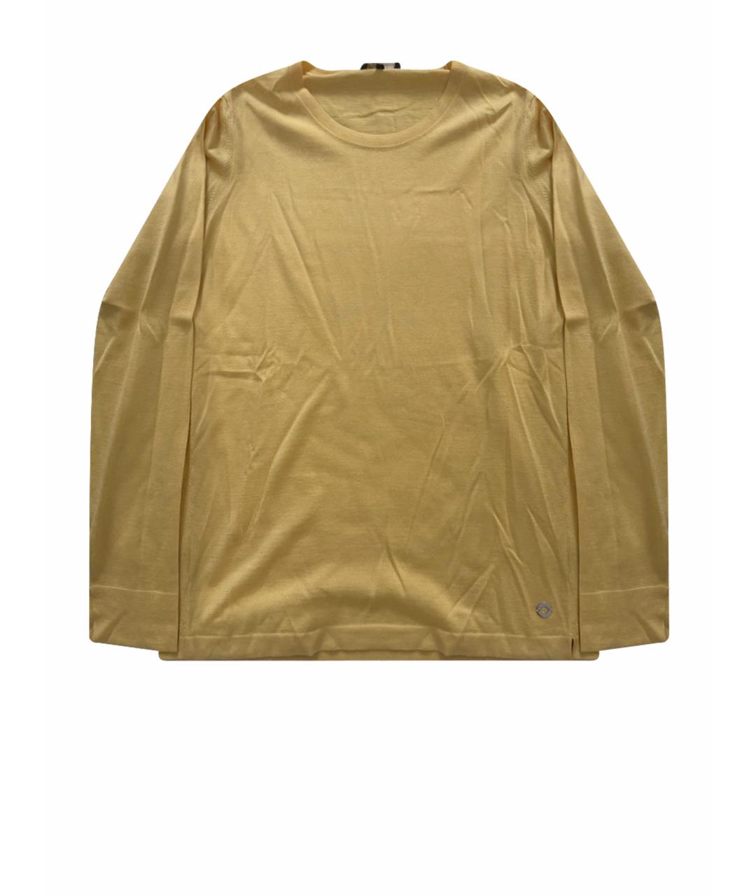 LORO PIANA Желтый шелковый джемпер / свитер, фото 1