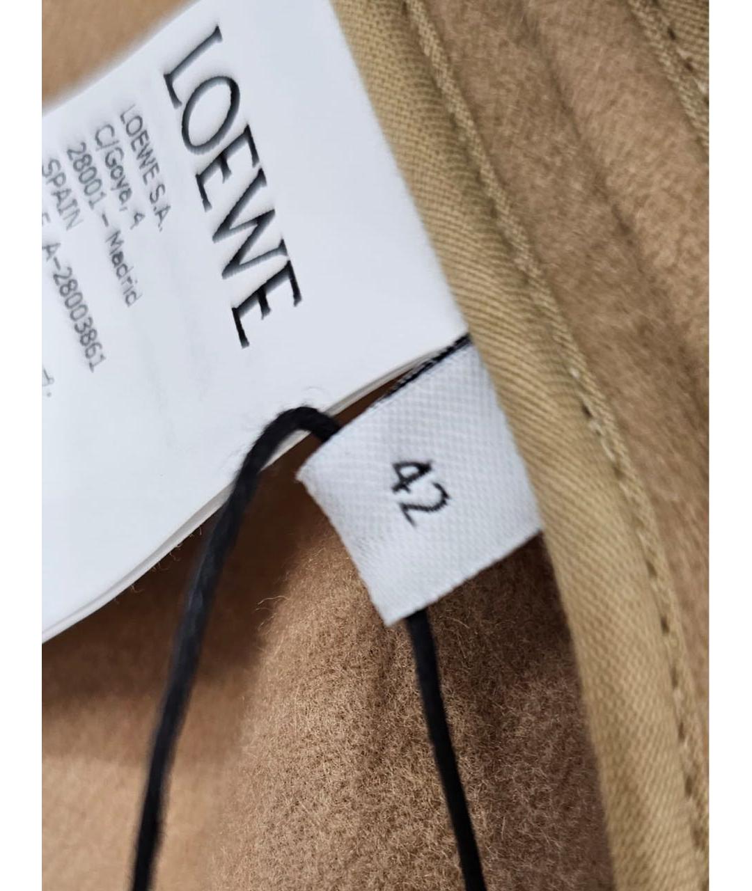 LOEWE Бежевое шерстяное пальто, фото 6