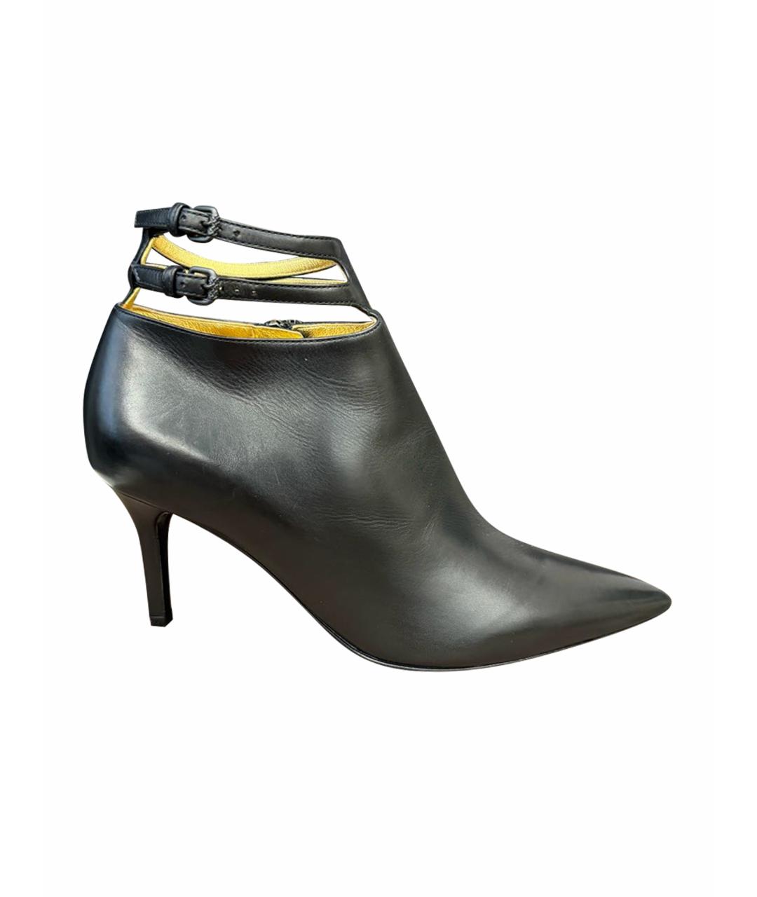 BOTTEGA VENETA Черные кожаные ботильоны, фото 1